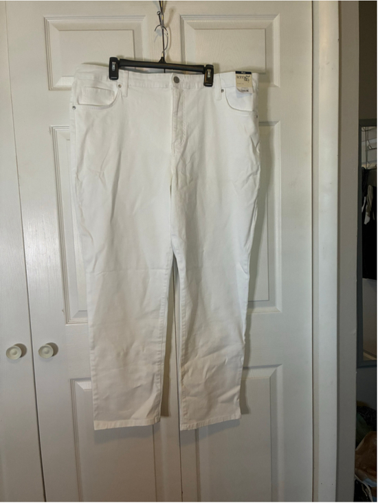 Terra & Sky Denim - Women's Terra & Sky Straight Leg Jeans White Size 20W